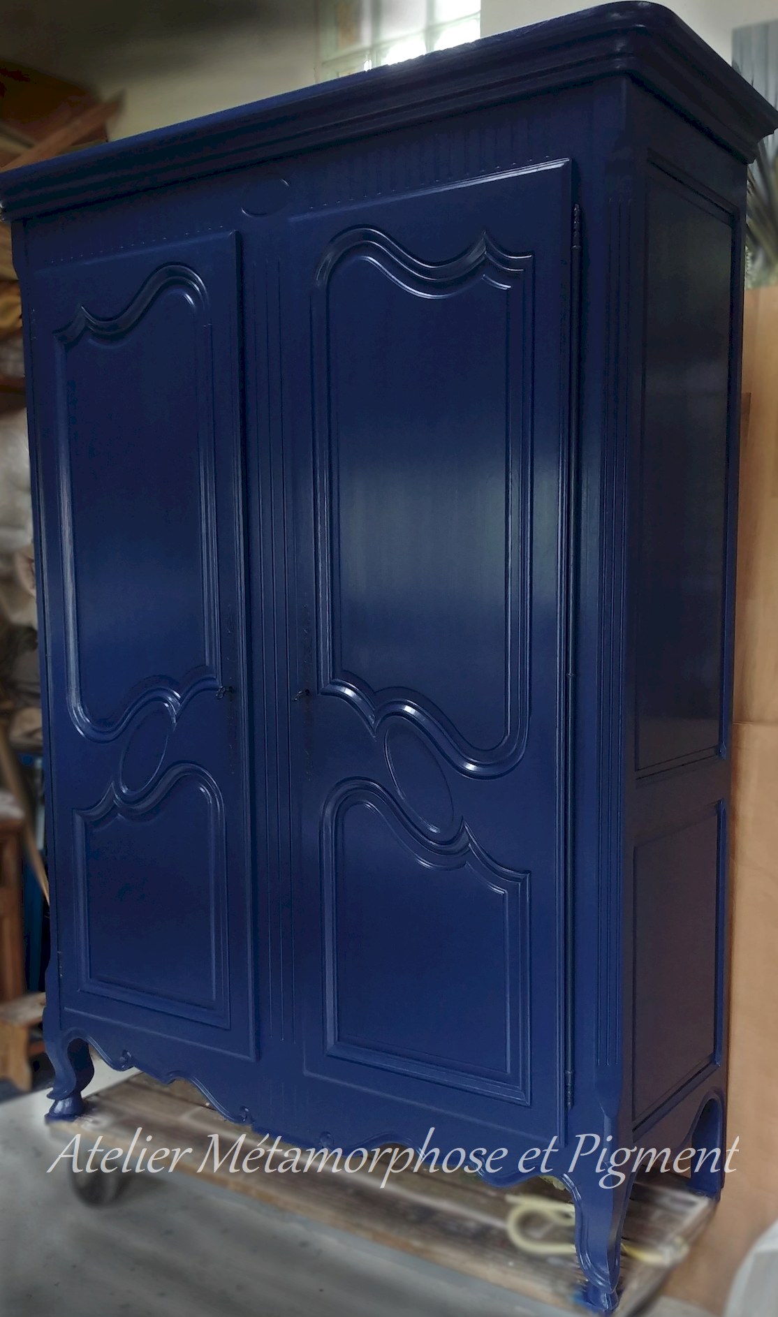 Grande armoire deux portes relook