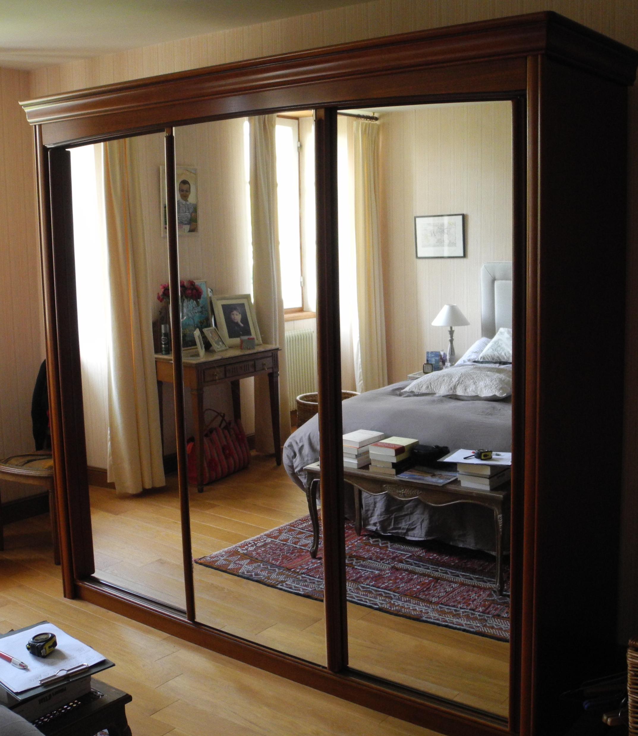 grande armoire avec miroirs avant relooking
